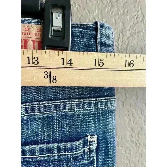 Y2k 2000's Guess mini denim skirt size 29 Frayed Hem coastal barn streetware - Picture 9 of 9